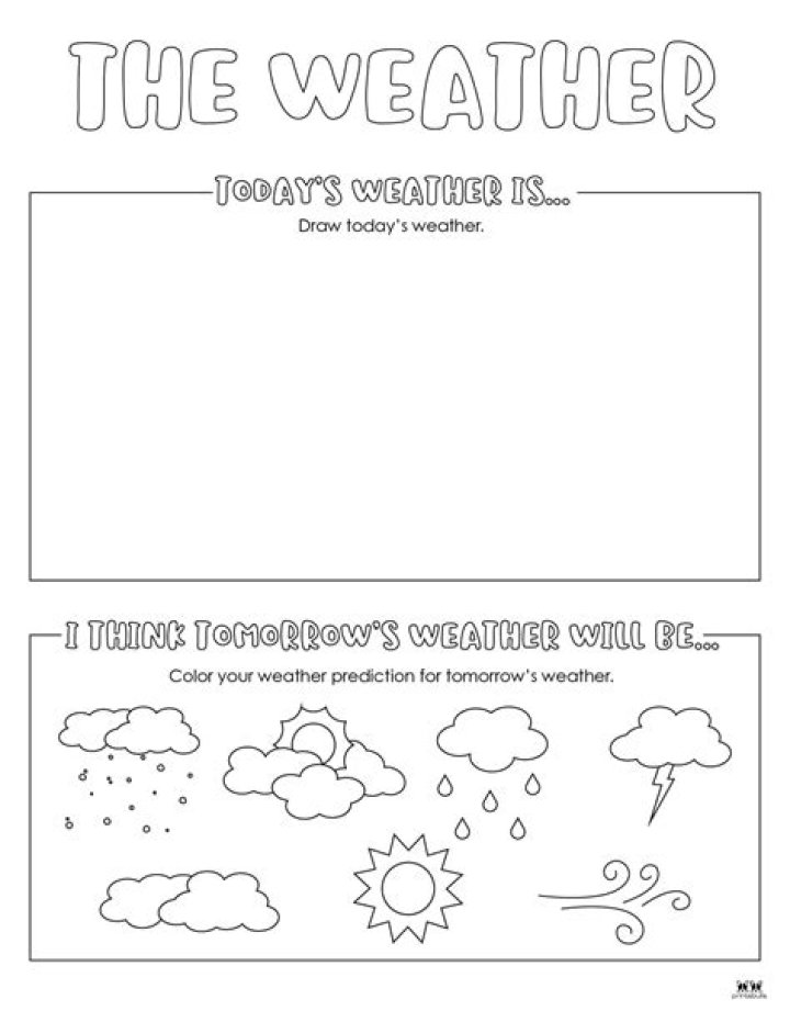 Weather Worksheets for Kindergarten – Free PDF Download