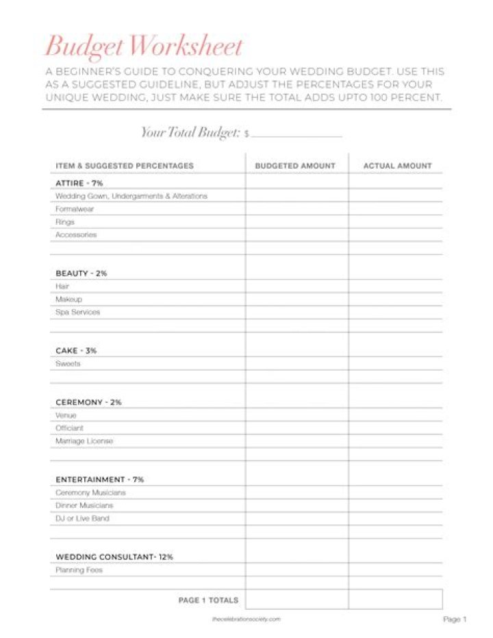 Free Wedding DJ Worksheet PDF – Plan Your Perfect Wedding