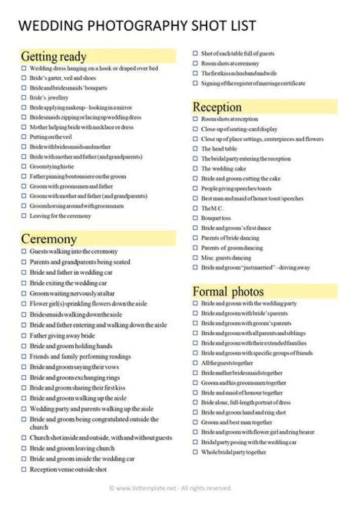 Wedding Photography List PDF: Essential Tools & Tips