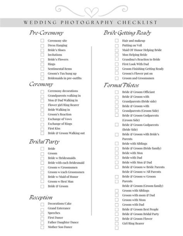 Wedding Picture List PDF – Complete Guide to Downloading Your Perfect Shots