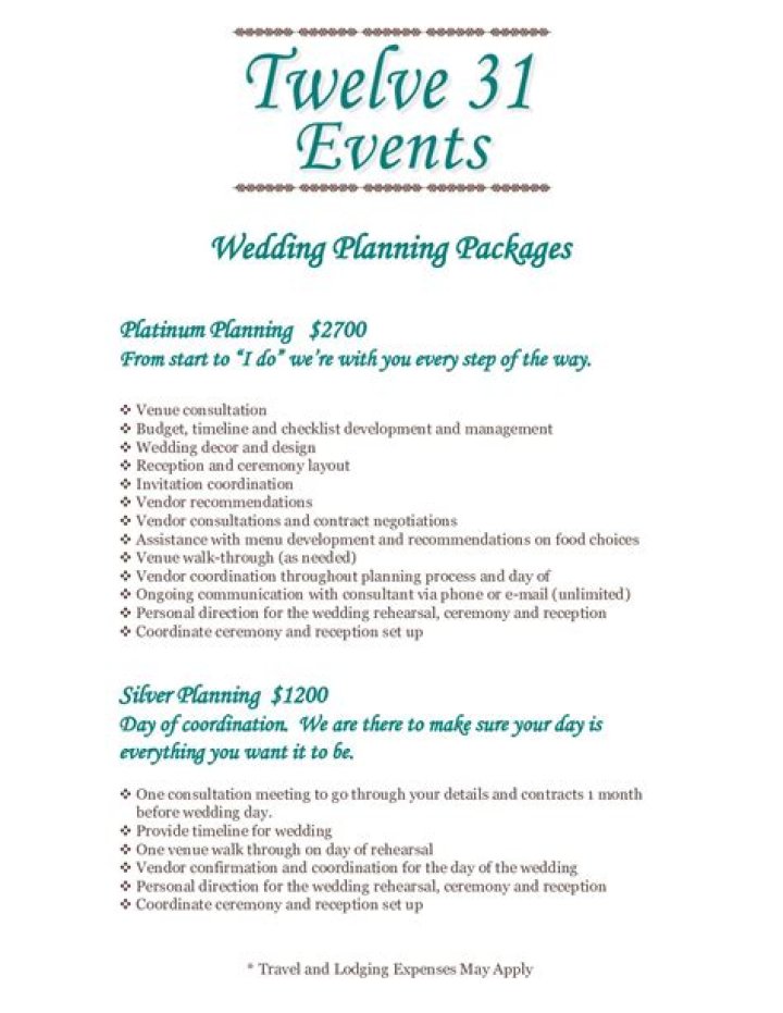 Wedding Planning Packages PDF – Save Time, Save Money