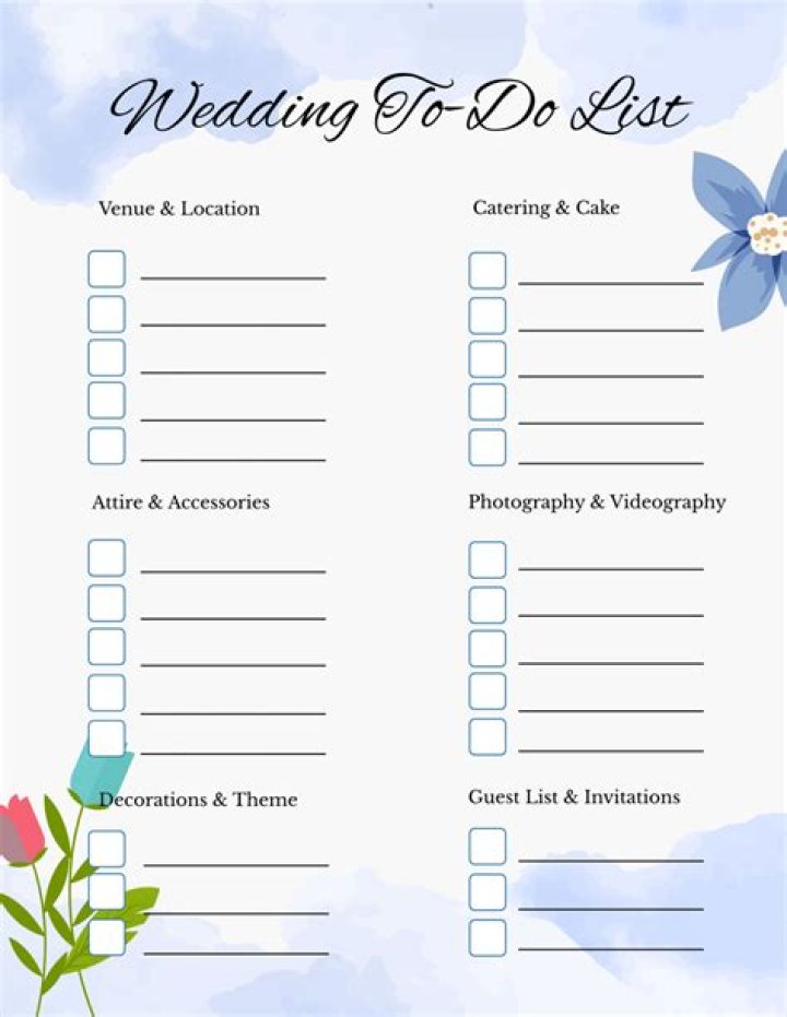 Wedding To-Do List Template PDF for Stress-Free Planning
