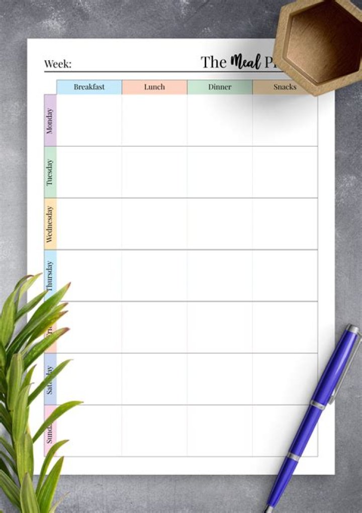 Weekly Meal Planner with Grocery List PDF – Stay Organized & Save Time