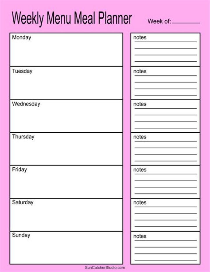 Weekly Menu Plan PDF – Easy Meal Planning for the Whole Week