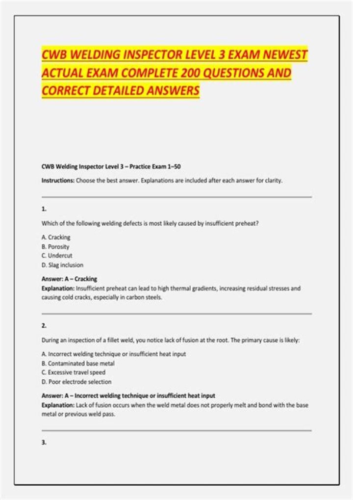 Welding Inspection Questions and Answers PDF: Expert Guide