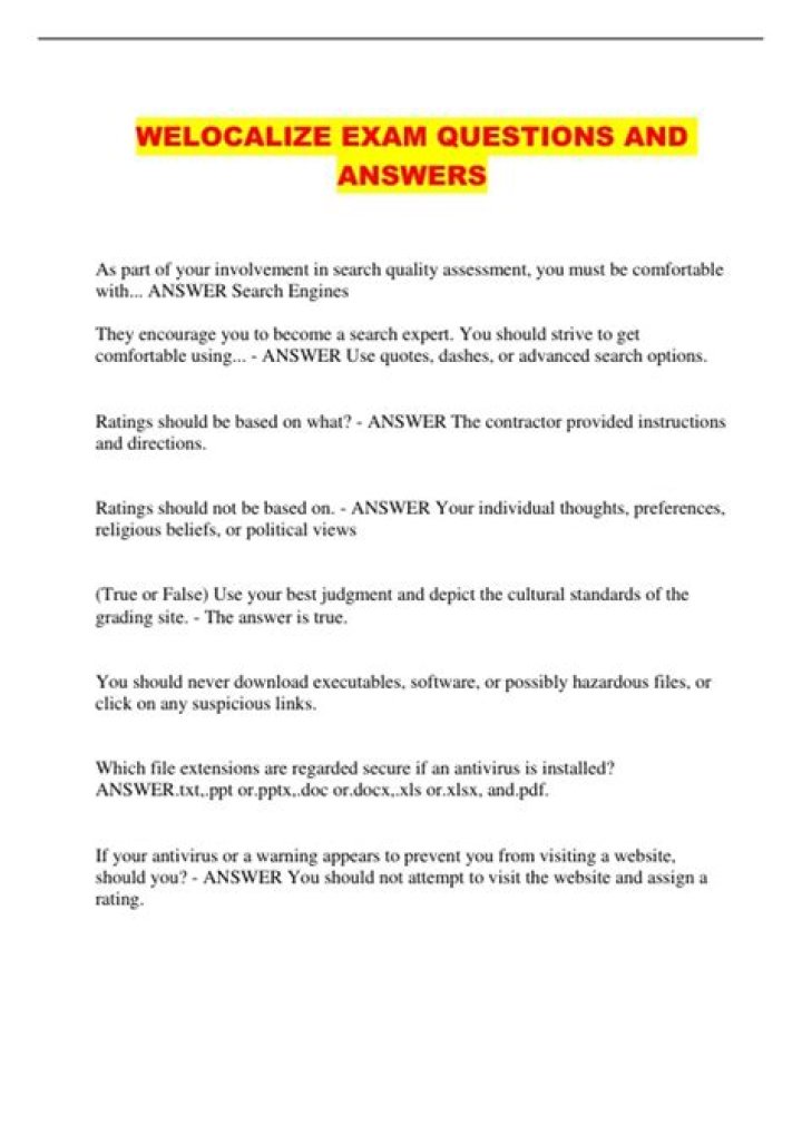 Get Accurate Welocalize Test Answers PDF – Quick & Reliable