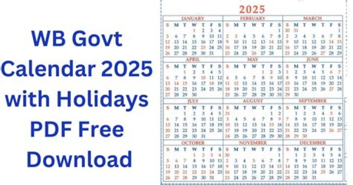 West Bengal Government Holiday List 2025 – Free PDF Download