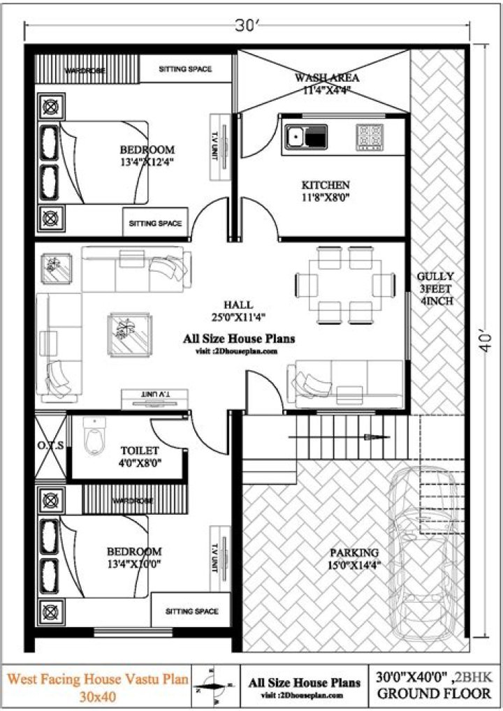 West Facing House Plan with Vastu Aligned PDF Guide