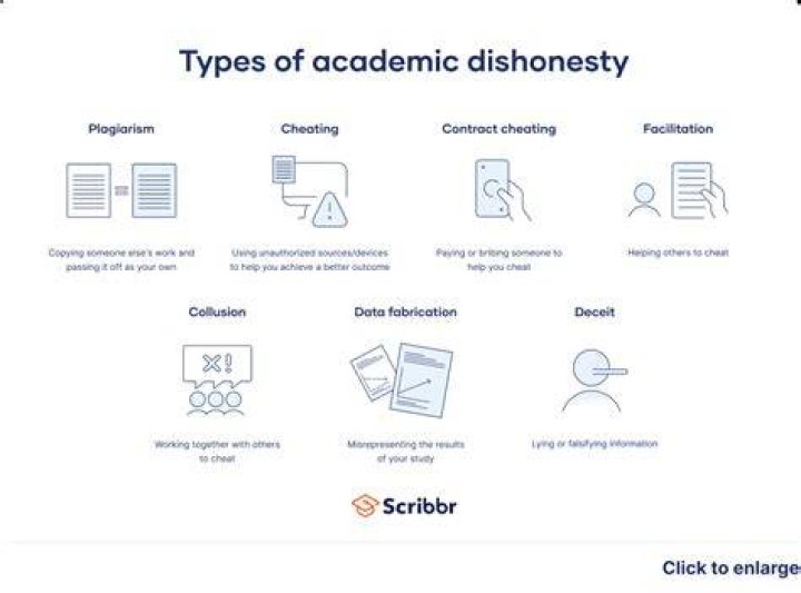 What are 4 examples of academic misconduct?