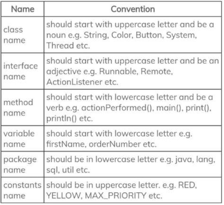 What are naming conventions in programming?
