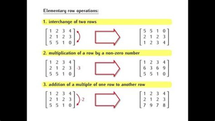 What are the 3 row operations?