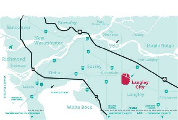 What are the boundaries of Langley BC?