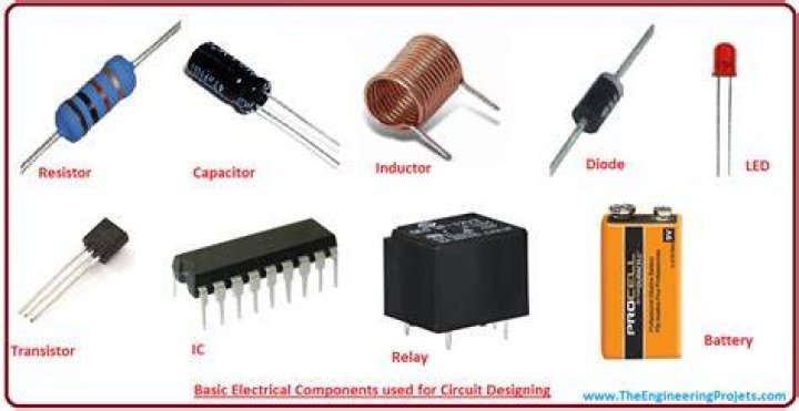 What are the electrical components used in electrical projects?