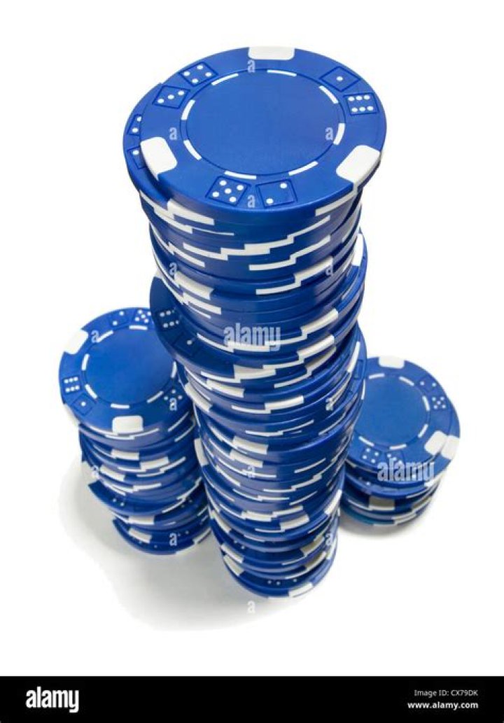 What do the blue poker chips mean?