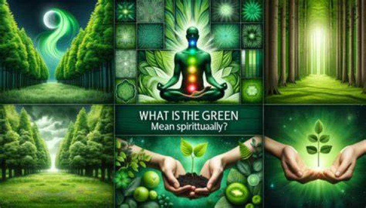 What does the color green represent spiritually?