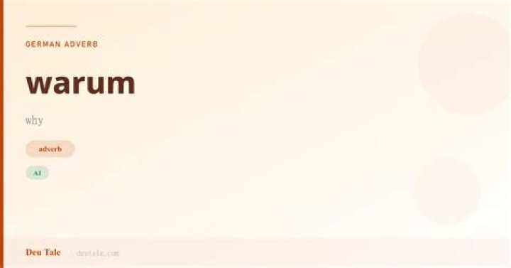 What does the word Warum mean in German?