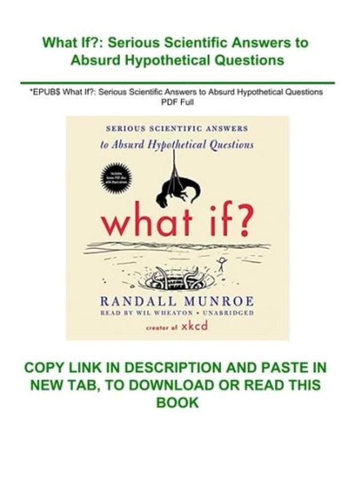 What If Science Answers Absurd Hypothetical Questions?