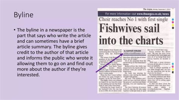 What is a byline ks2?