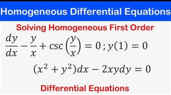 What is a homogeneous solution in differential equations?