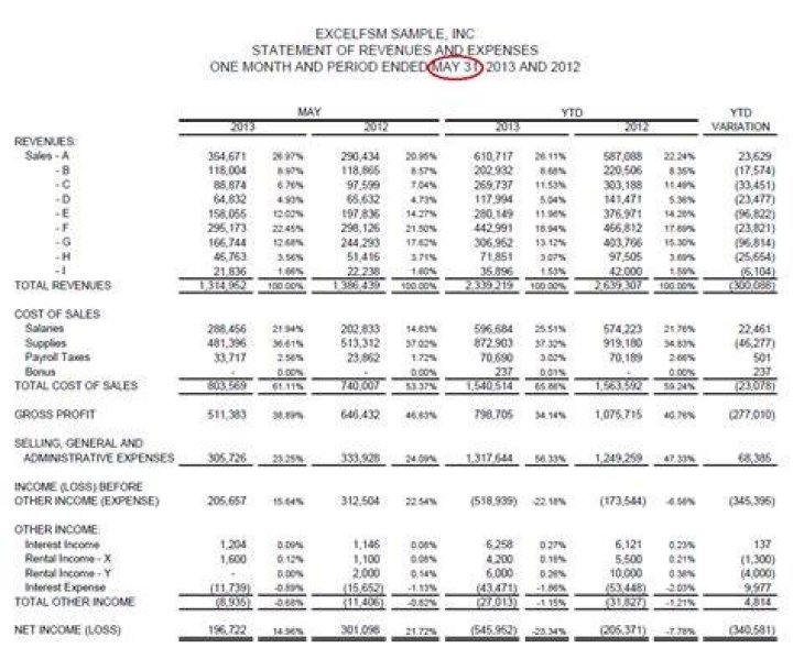 What is a periodic financial statement?