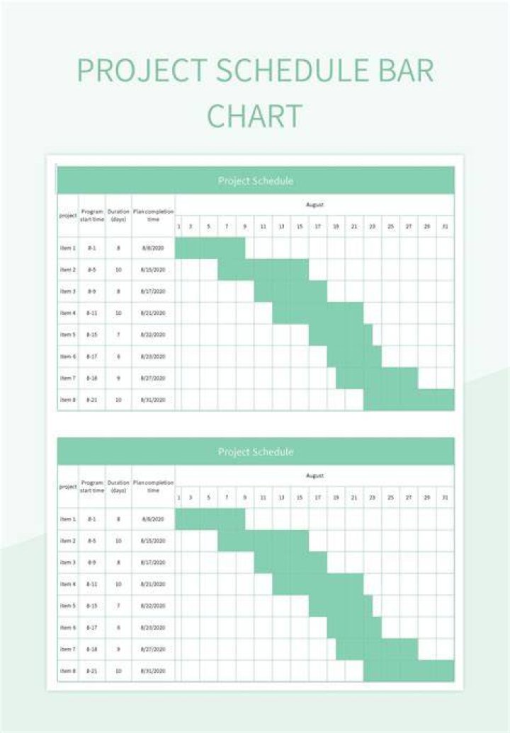 What is a schedule bar chart?