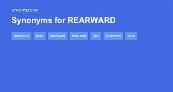 What is another word for rearward?