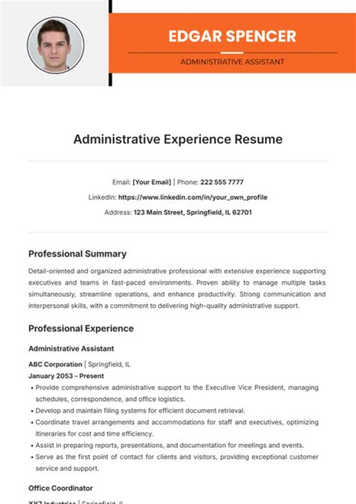 What is considered administrative work experience?