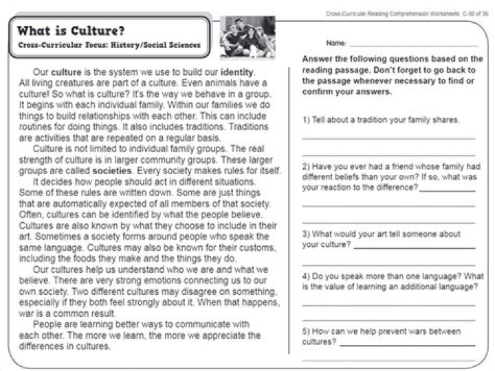 What is Culture? Essential Worksheet PDF for Students