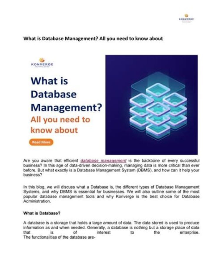 What is Database Management? A Clear PDF Guide