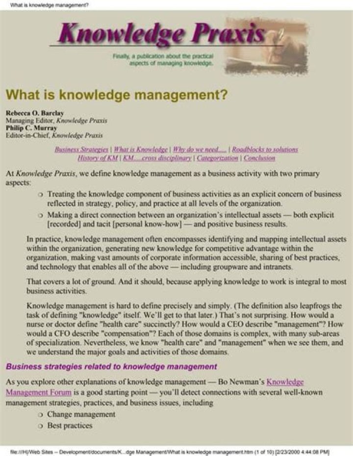 What Is Knowledge Management? A Complete PDF Guide