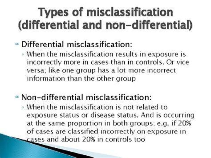 What is non-differential misclassification bias?