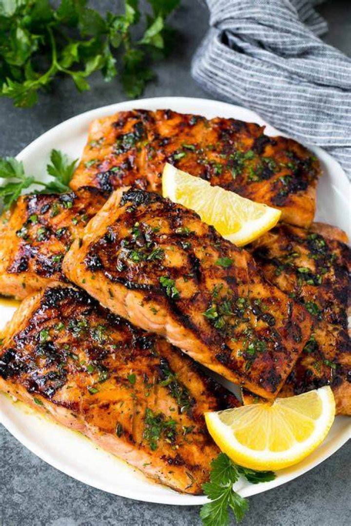 What is simply grilled salmon?