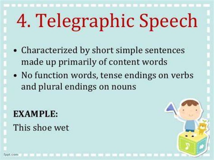 What is telegraphic speech in psychology?