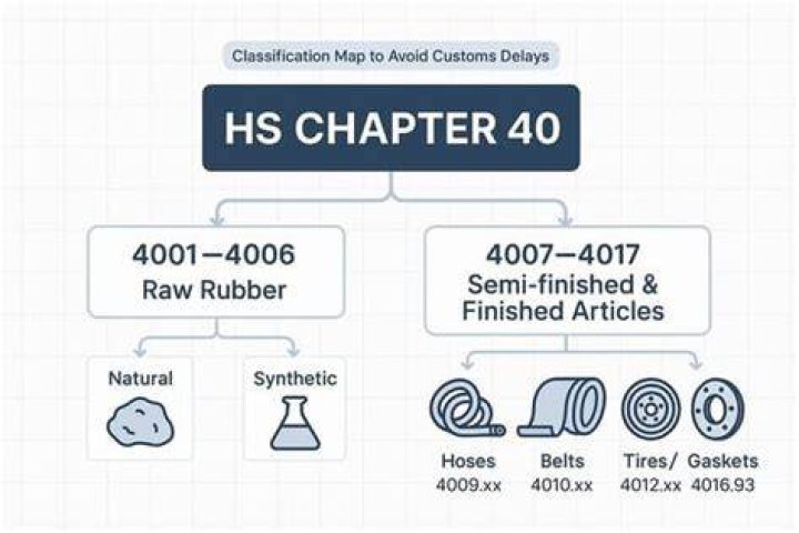 What is the HS Code for rubber?