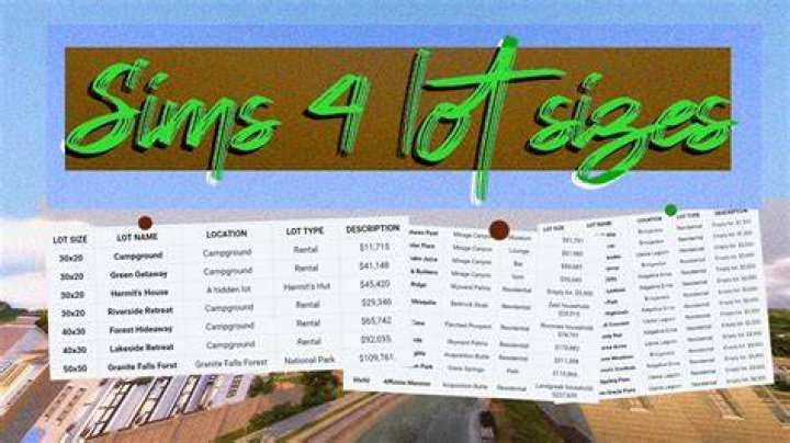 What is the largest lot size in Sims 4?