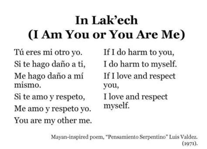 What is the meaning of the poem In Lak Ech?