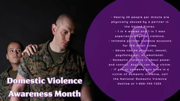 What is the percentage of domestic violence in the military?