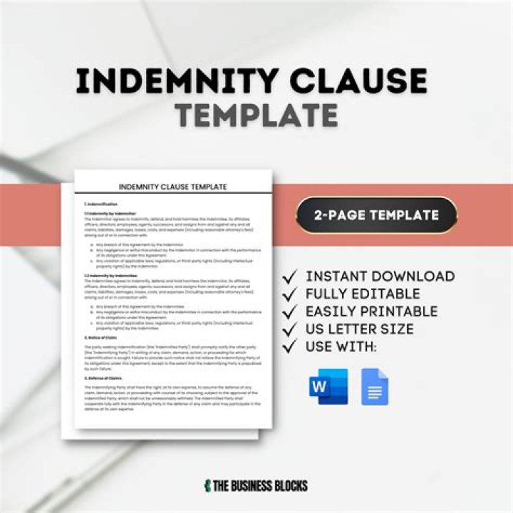 What is the purpose of indemnity clause?