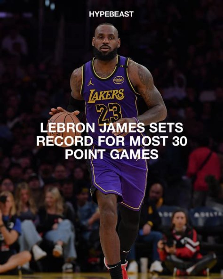 What is the record for most 30-point games in a row?