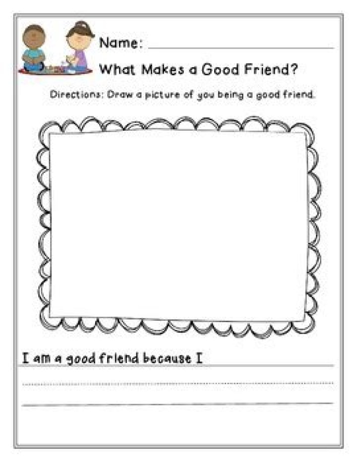 What Makes a Good Friend? Worksheet PDF to Strengthen Friendships