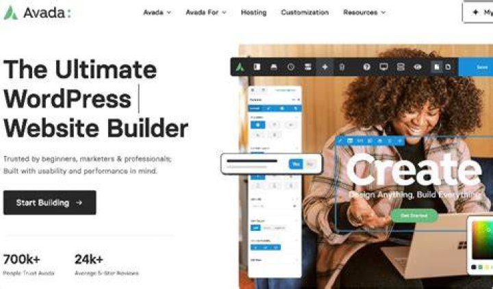 What page builder does avada use?
