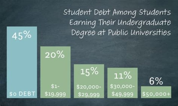 What percentage of college students are in debt?