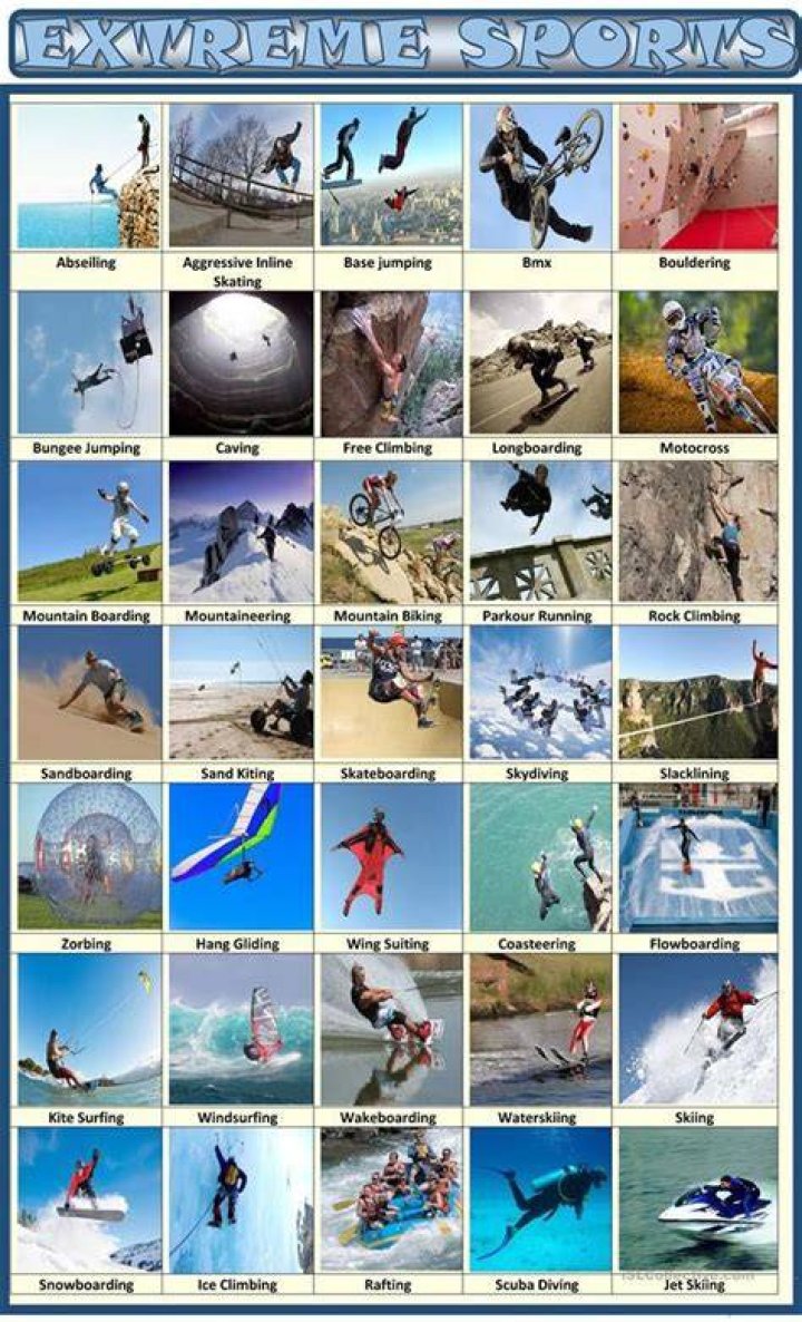 What sports are classed as extreme sports?