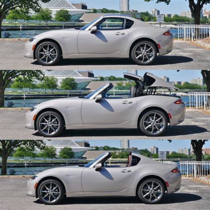 What years did the Mazda Miata have a retractable hardtop?