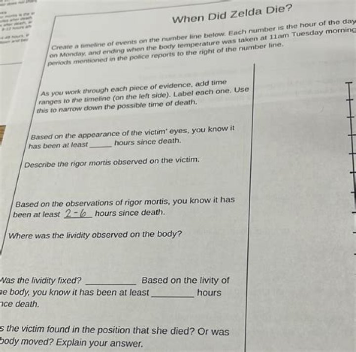 When Did Zelda Die? Answer Key PDF Revealed