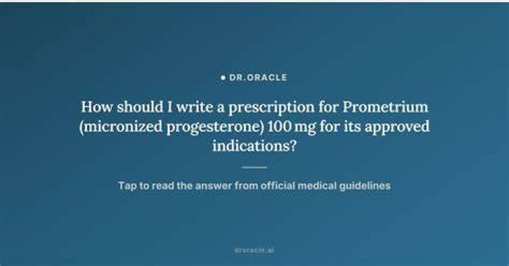 When should I take Prometrium?