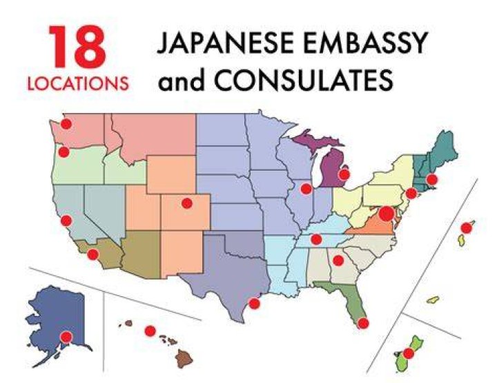 Where are Japanese consulates in the United States?