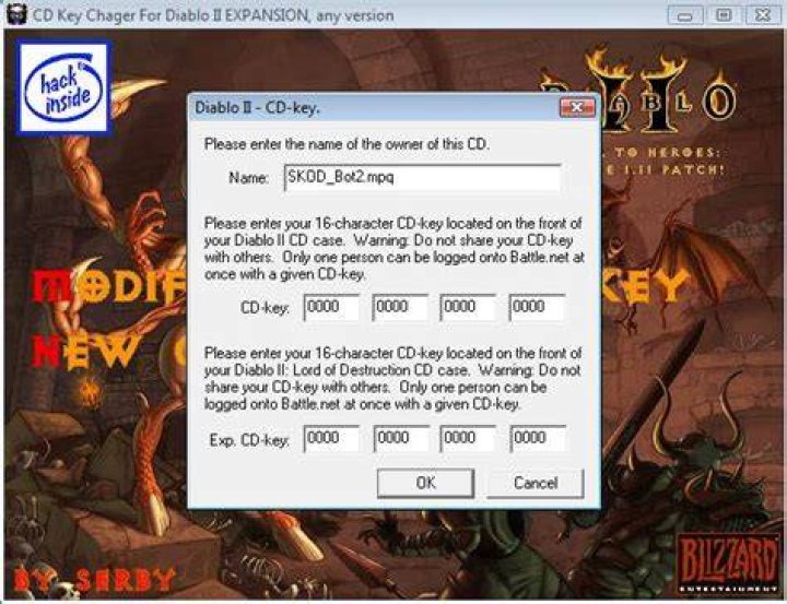 Where is the Diablo 2 CD key on my computer?