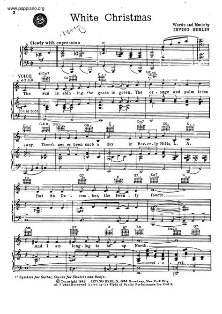 Free White Christmas Sheet Music PDF – Instant Download