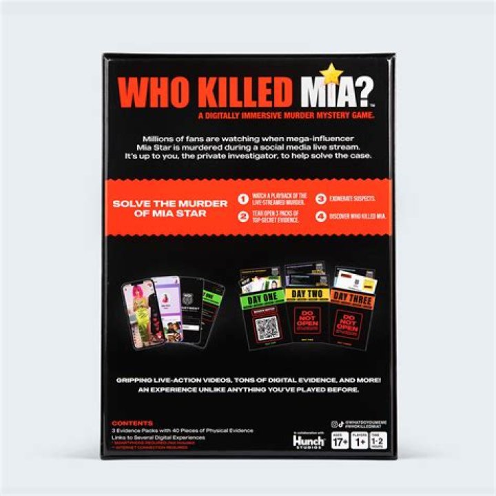 Who Killed Mia? Answer Guide for the Game